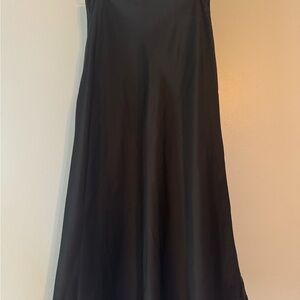 Elegant Black Women's Satin Skirt